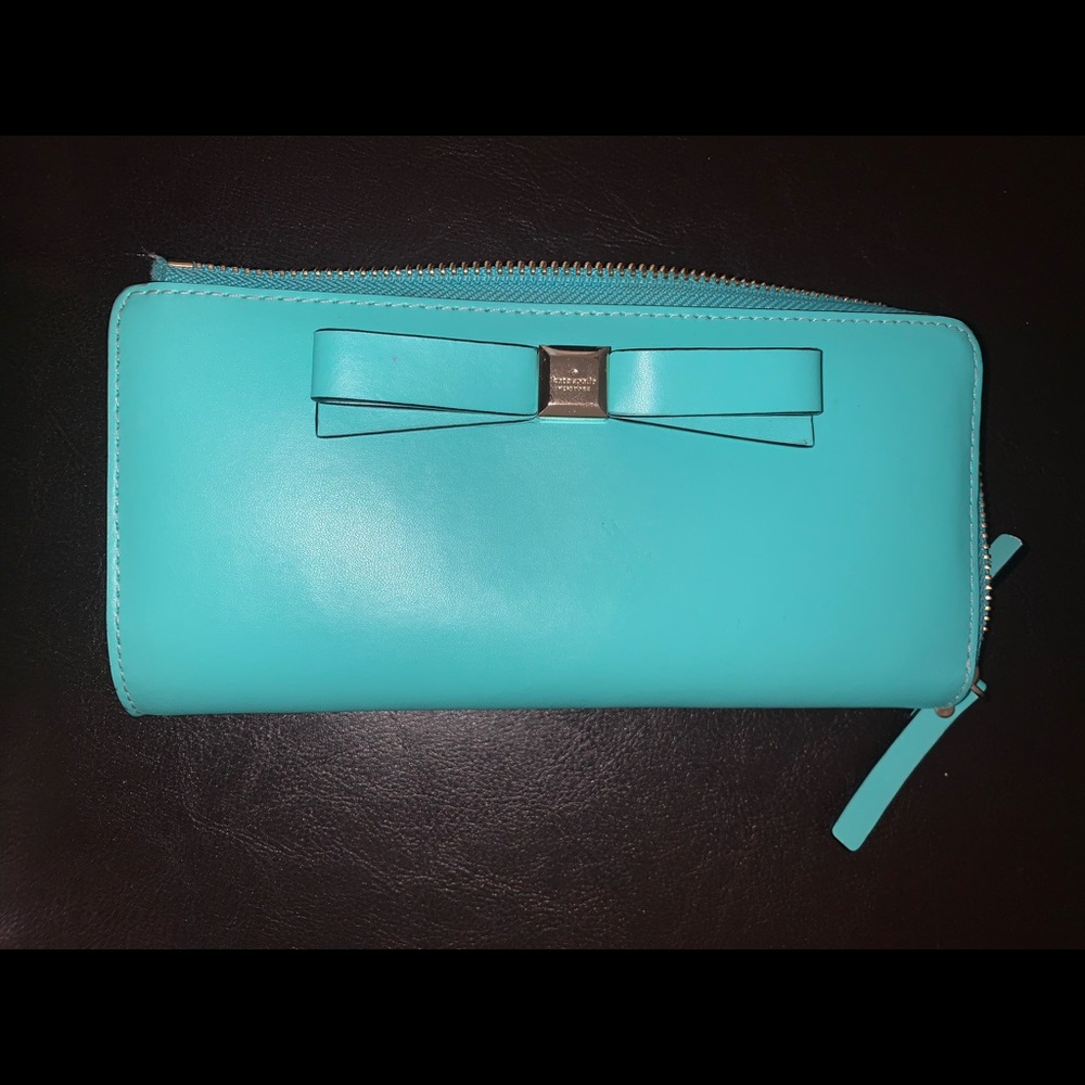 Kate Spade wallet, Tiffany Blue in color